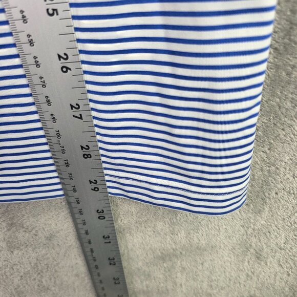 Mens Nike Golf Cubs Blue & White Striped Polo Shirt Short Sleeve Dri-Fit XL - Picture 7 of 9